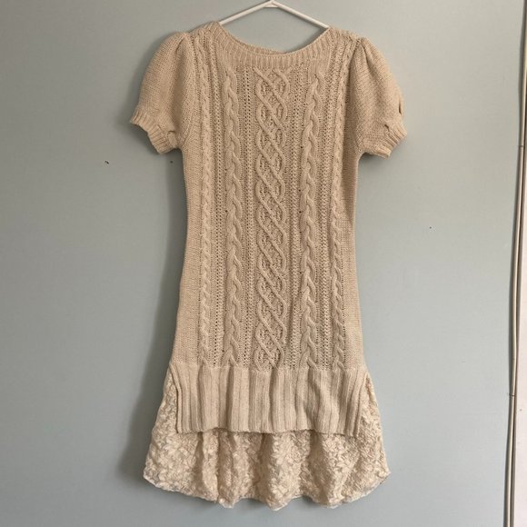 NWT Tatania & Natouchi Cream Cable Knit Sweater Dress - Picture 2 of 5